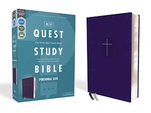 Niv, Quest Study Bible, Personal Size, Leathersoft, Blue, Comfort Print