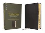 Esv, Thompson Chain-Reference Bible, Large Print, Leathersoft, Black, Red Letter, Thumb Indexed