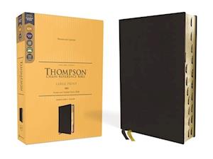 Kjv, Thompson Chain-Reference Bible, Large Print, Genuine Leather, Cowhide, Black, Art Gilded Edges, Red Letter, Thumb Indexed, Comfort Print