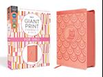 NIrV, Giant Print Compact Bible for Girls, Leathersoft, Peach, Comfort Print