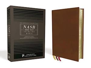 NASB, Thinline Bible, Premium Goatskin Leather, Brown, Premier Collection, Black Letter, Gauffered Edges, 2020 Text, Comfort Print