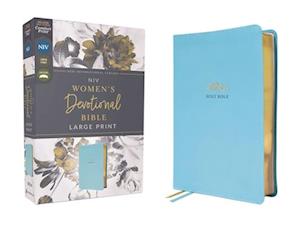 Niv, Women's Devotional Bible, Large Print, Leathersoft, Teal, Comfort Print