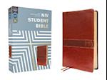 Niv, Student Bible, Leathersoft, Brown, Comfort Print