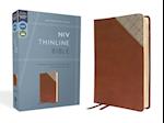 Niv, Thinline Bible, Leathersoft, Brown, Red Letter, Comfort Print