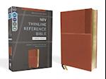 Niv, Thinline Reference Bible, Large Print, Leathersoft, Brown, Red Letter, Comfort Print