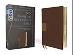 Niv, Thinline Reference Bible, Leathersoft, Brown, Red Letter, Comfort Print