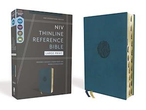 Niv, Thinline Reference Bible, Large Print, Leathersoft, Teal, Red Letter, Thumb Indexed, Comfort Print