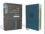 Niv, Thinline Reference Bible, Large Print, Leathersoft, Teal, Red Letter, Thumb Indexed, Comfort Print