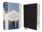 Niv, Compact Center-Column Reference Bible, Leathersoft, Black, Red Letter, Comfort Print