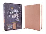 Niv, Beautiful Word Bible, Updated Edition, Peel/Stick Bible Tabs, Leathersoft, Pink, Red Letter, Comfort Print