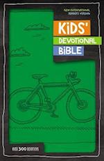 NIrV, Kids' Devotional Bible, Leathersoft, Green