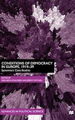 Conditions of Democracy in Europe, 1919-39