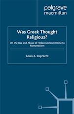 Was Greek Thought Religious?