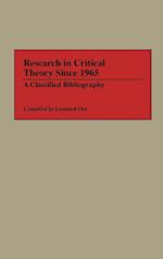 Research in Critical Theory Since 1965