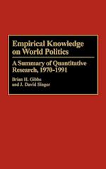 Empirical Knowledge on World Politics