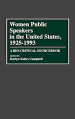 Women Public Speakers in the United States, 1925-1993