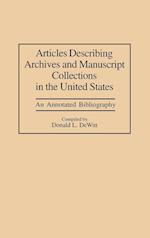 Articles Describing Archives and Manuscript Collections in the United States