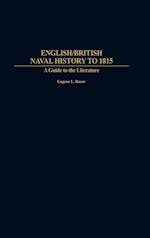 English/British Naval History to 1815