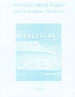 Student Study Guide and Solutions Manual for Concepts of Calculus with Applications