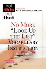 No More Look Up the List Vocabulary Instruction