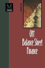 Off Balance Sheet Finance