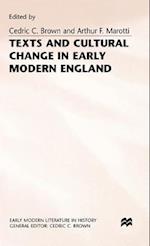 Texts and Cultural Change in Early Modern England