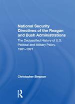 National Security Directives Of The Reagan And Bush Administrations