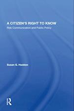 A Citizen's Right To Know