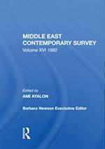 Middle East Contemporary Survey, Volume Xvi, 1992