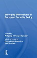 Emerging Dimensions Of European Security Policy