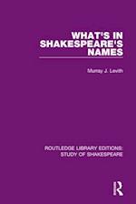 What’s in Shakespeare’s Names