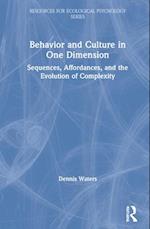 Behavior and Culture in One Dimension