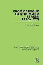 From Baroque to Storm and Stress 1720-1775