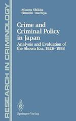 Crime and Criminal Policy in Japan