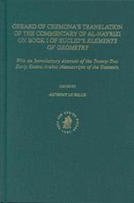 The Commentary of Al-Nayrizi on Book I of Euclid's Elements of Geometry