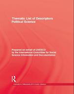 Thematic List of Descriptors - Political Science