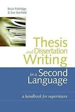 Thesis and Dissertation Writing in a Second Language