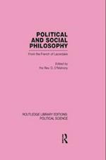 Political and Social Philosophy