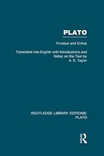 Plato: Timaeus and Critias (RLE: Plato)
