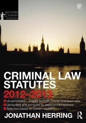 Criminal Law Statutes 2012-2013