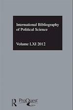 IBSS: Political Science: 2012 Vol.61