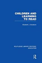 Children and Learning to Read (RLE Edu I)