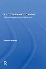 A Citizen''s Right To Know