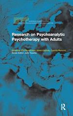 Research on Psychoanalytic Psychotherapy with Adults