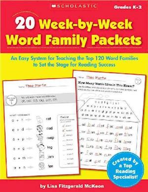 20 Week-By-Week Word Family Packets