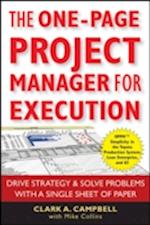 The One–Page Project Manager for Execution