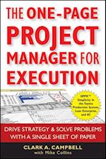 One-Page Project Manager for Execution