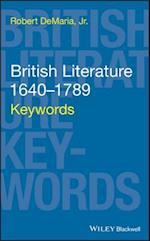 British Literature 1640–1789 – Keywords