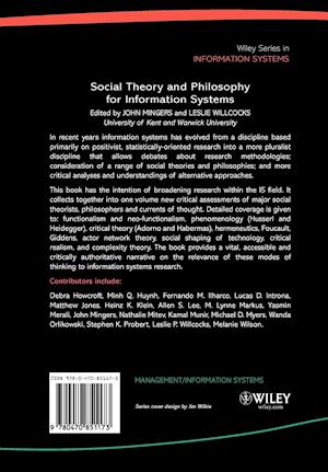 Social Theory and Philosophy for Information Systems