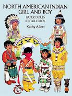 North American Indian Girl and Boy Paper Dolls in Full Colour